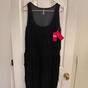 Commando NWT black velvet elastic waist sleeveless jumpsuit